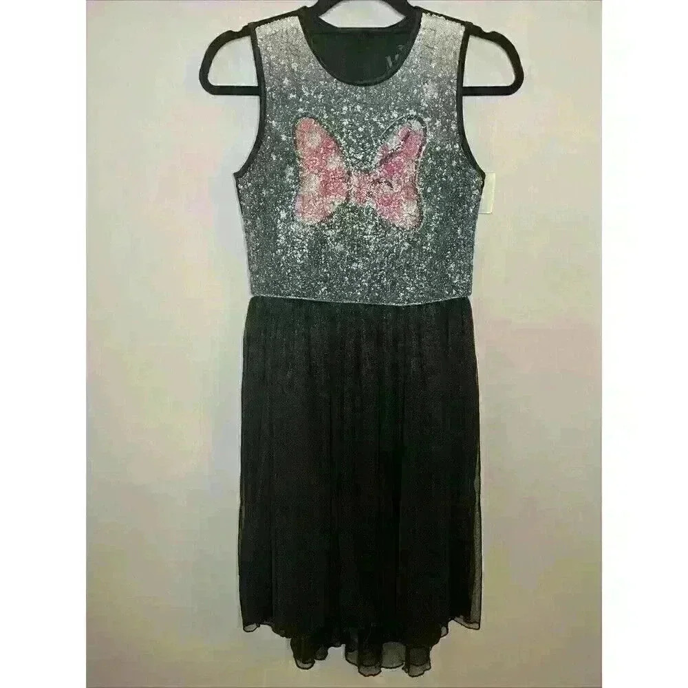 Disney Minnie Mouse Dress Girls XL Tulle‎ Tutu Dress Cute Vacation Sequins